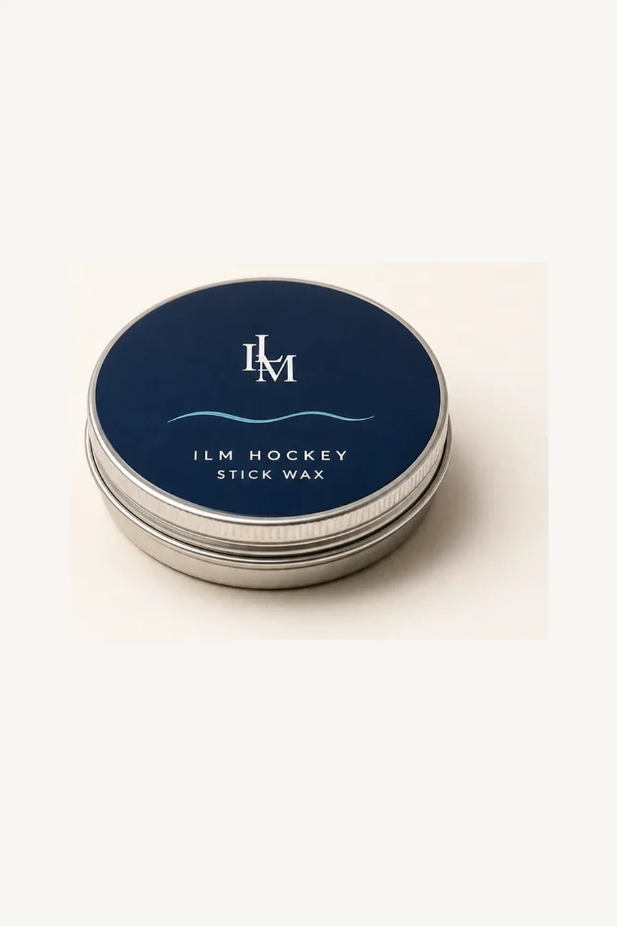 ILM Hockey stick wax tin with deep navy lid